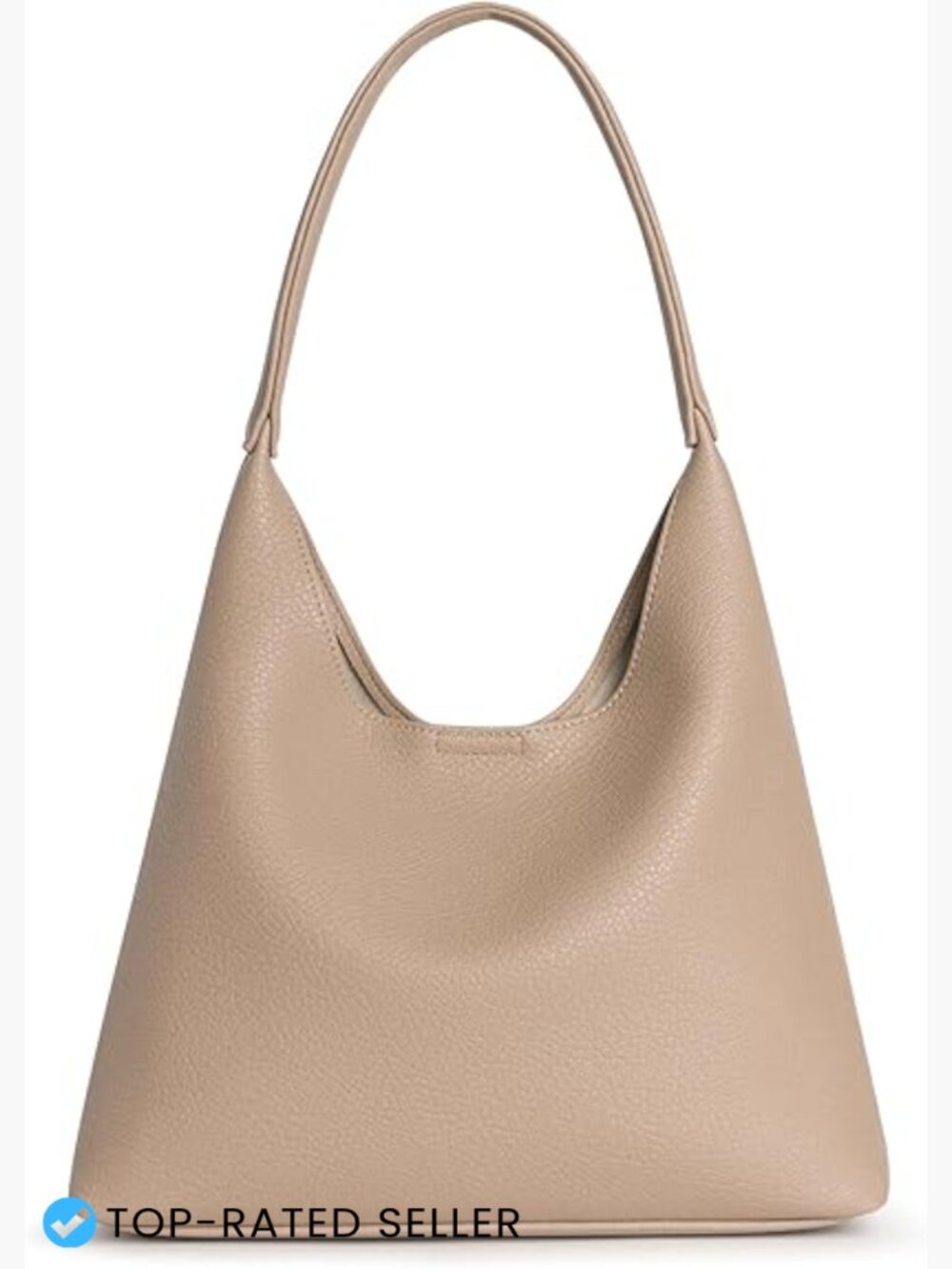 Slouchy Hobo Shoulder Bag Vegan Leather Everyday Tote Handbag Magnetic Closure